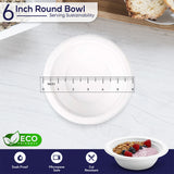 Biodegradable Sugarcane Baggase Bowl for Hot and Cold Food | 6" 12oz | 1000 Pcs | Environmental Friendly