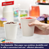 Biodegradable Sugarcane Baggase Paper Cups for Hot and Cold Drinks | 10oz | 1000 Pcs | Environmental Friendly