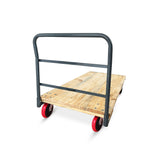 BOONE Heavy Duty hardwood Industrial Platform Cart 60"X 30” with 2000 lbs Capacity, and 8' red swivel wheels