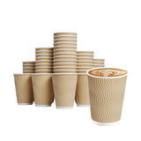 Biodegradable 6-oz 78 X 72 X 68 | 500 pcs | 3 Layered Insulated Ripple Wallpaper Cup