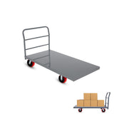 BOONE Heavy Duty Industrial Platform Cart 72"X 36” with 2000 lbs Capacity, and 8' red swivel wheels