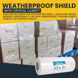 Industrial Grade Pallet Stretch Wrap 20" x 5000Ft | 800% Strechable | 80 Guage | Clear