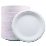 Biodegradable Sugarcane Baggase 6" Round Plate for Hot and Cold Food | 1000 Pcs | Environmental Friendly