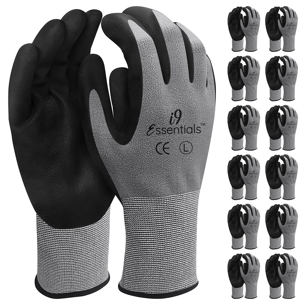 Nitrile Coated Work Gloves - Large
